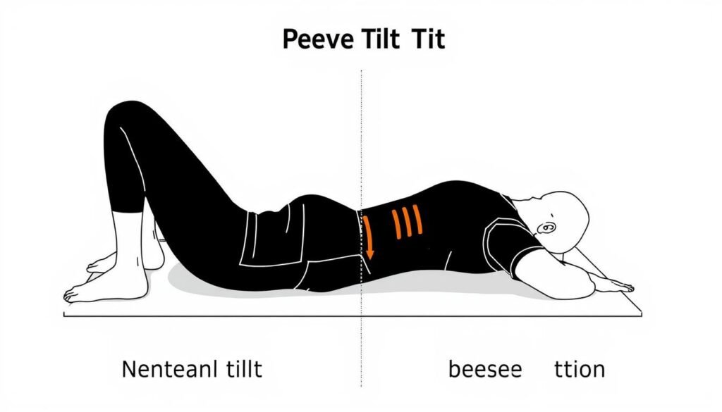 Demonstrasi latihan Pelvic Tilts untuk skoliosis ringan