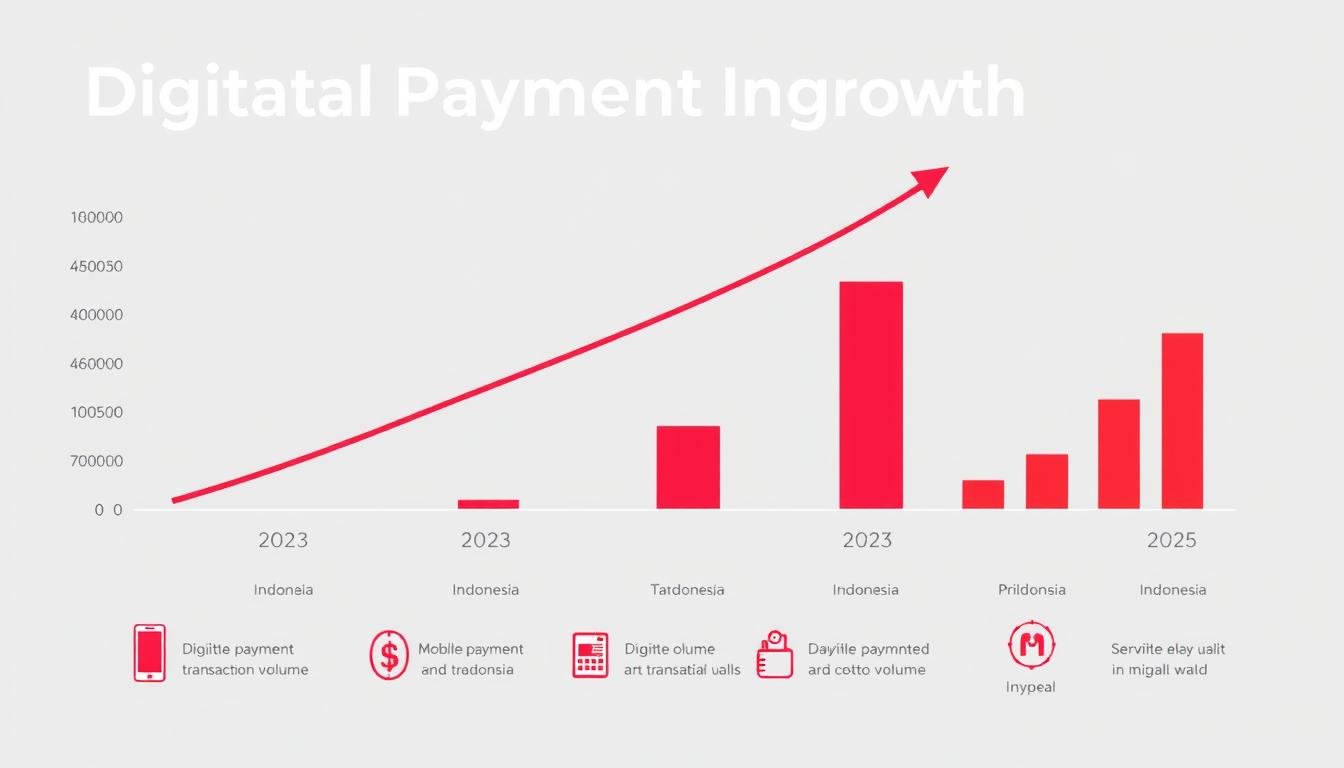 Grafik pertumbuhan pembayaran digital Indonesia 2025 menunjukkan tren naik signifikan